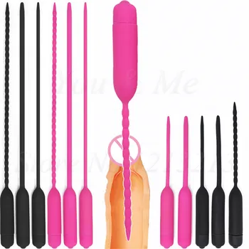 NEW 10 Speed Long Urethral Vibrator Catheter Penis Plug Sex Toys for Men Vibrating Urethra Sound Dilator Massager Dildo Vibrator 1