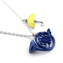Himym como eu conheci sua mãe colar de instrução amarelo guarda-chuva azul chifre francês pingente colar presente para fãs collier femme(China)