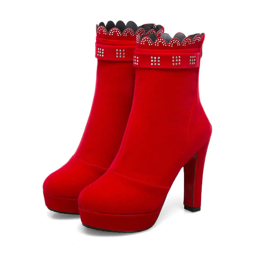 alti alla piattaforma Rosso 43 Doratasia Offerta Sexy Donna forti speciale 2018 Tacchi Fashion 34 New Nero Up Stivaletti Zip Scarpe Taglie Donna wqaOp71xq
