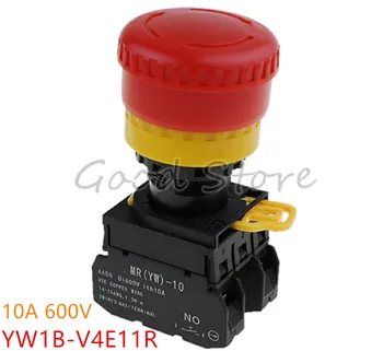 

1PCS YW1B-V4E11R Red Sign Mushroom AC 600V 10A Emergency Stop Push Button Switch