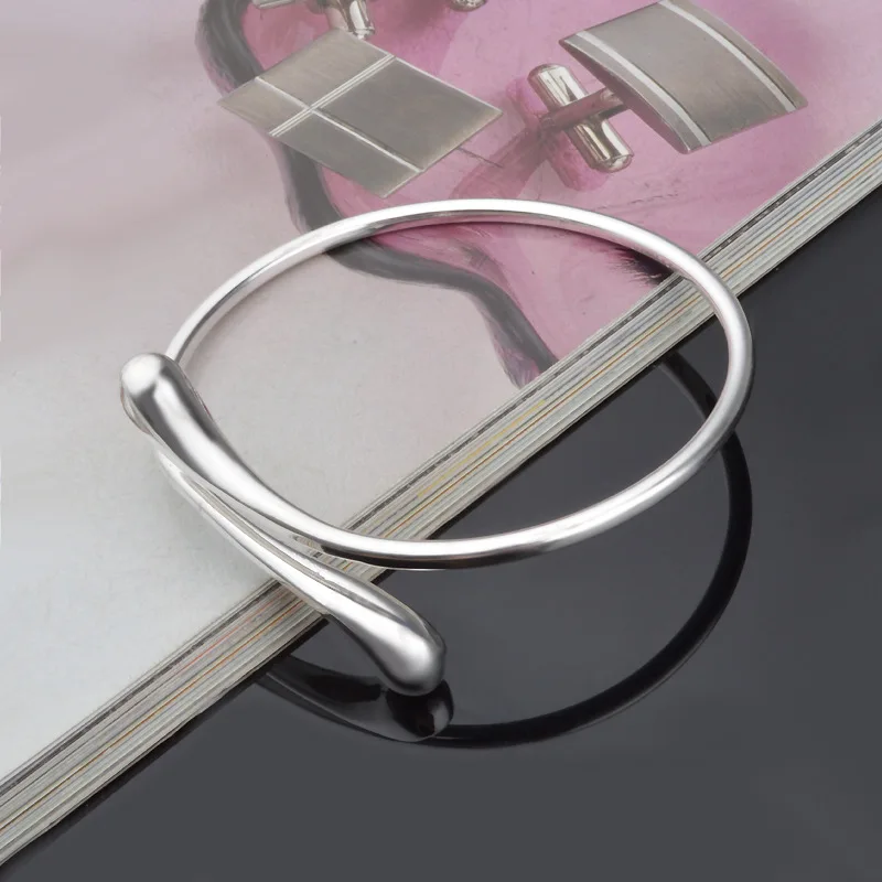 

2019 fashion Factory price top wedding jewelry gold/Plata plated drop Charm Bracelet & bangle jewelry for women free shipping