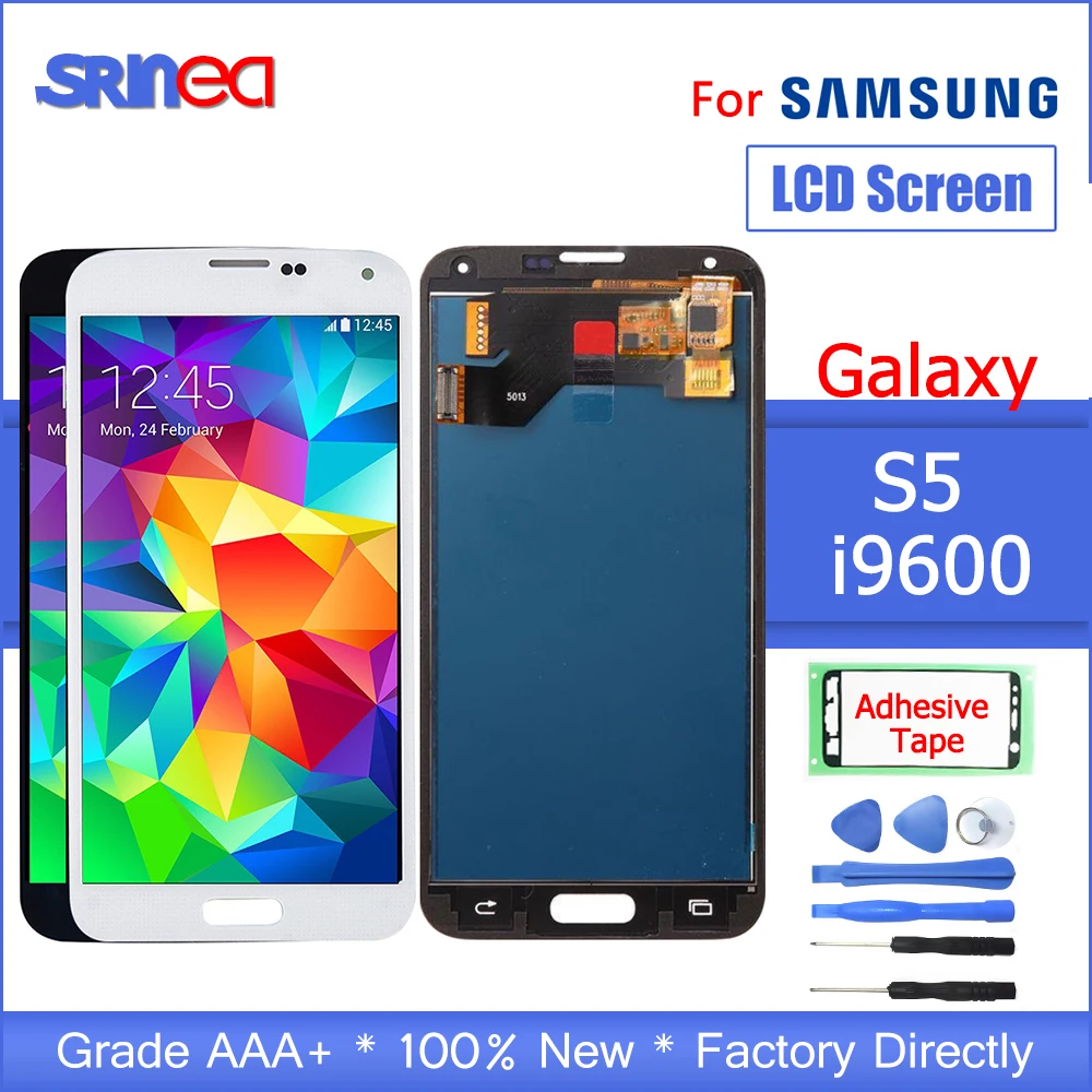 AAAA 100% протестированный ЖК дисплей Замена для samsung Galaxy S5 i9600 G900 G900F G900A s с кодирующий
