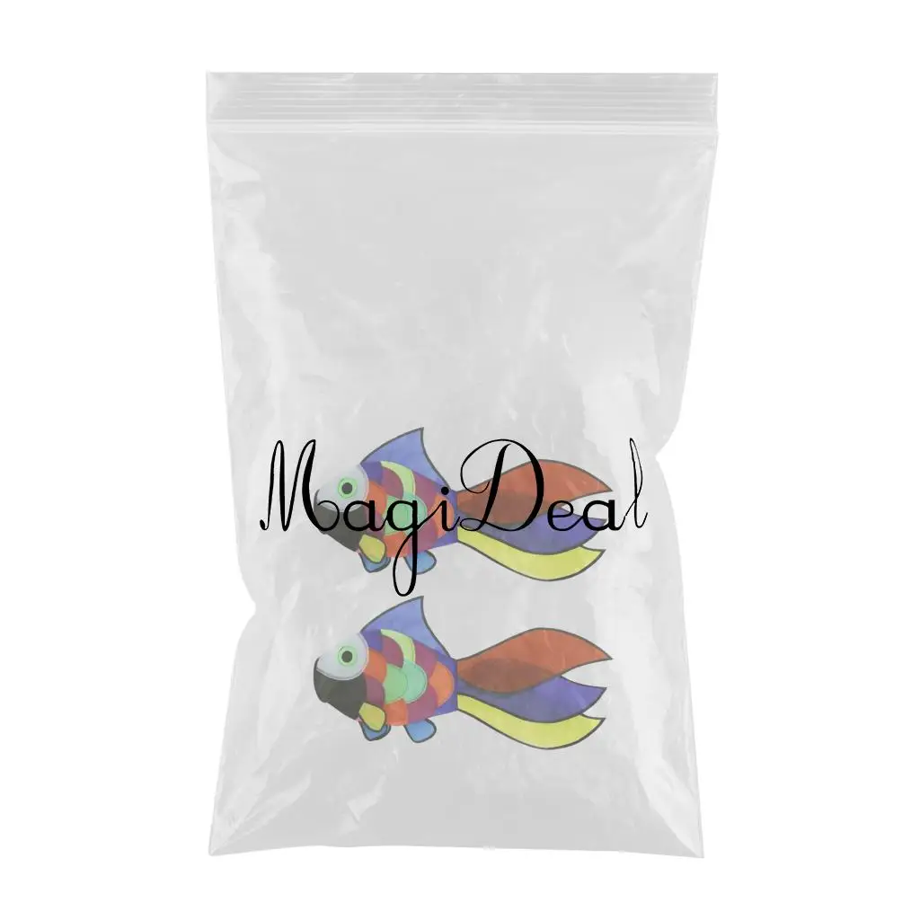 2 pieces Nylon Colorful Fish Windsock Rainbow Flying Kite Outdoor Toys Kids Spring Park Garden Decor