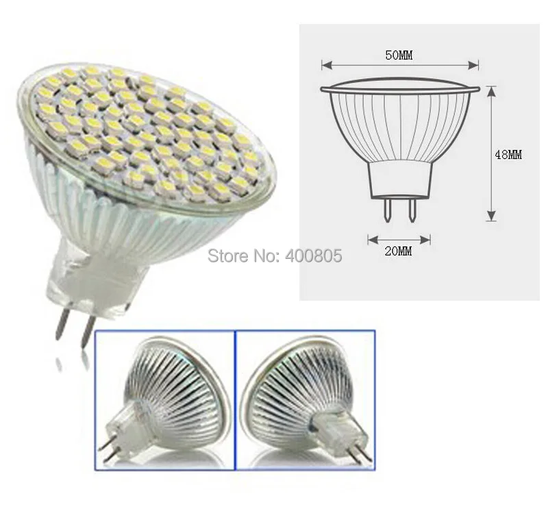 Mr16 GU10 llevó la lámpara del proyector 4/5 W 12 V 220 V spot proyector ampolla iluminacion led bombillas faretti lectura luz escaparate 10 unids