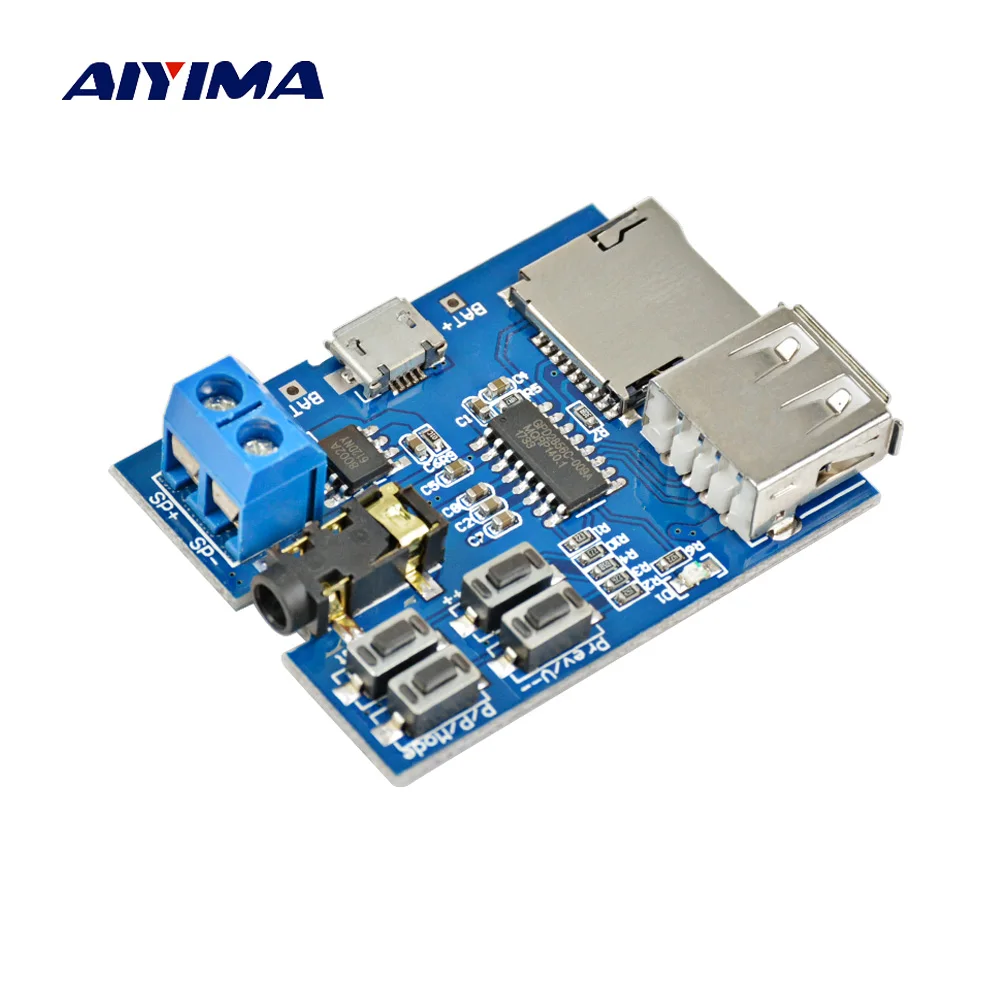 

AIYIMA Built in 2W Monaural Amplifier MP3 Lossless Decoding Module TF Card U Disk MP3 Player Decoder Module