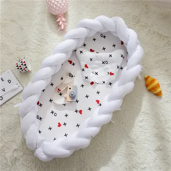 

Portable Knot Baby Bed Kids Crib Travel Baby Nest For Summer Spring Bebe Cot Cuna Washable Bassinet Room Decor