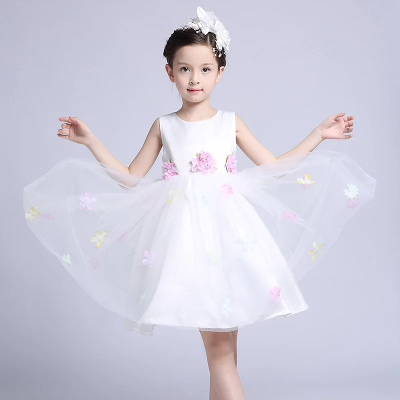 

Formal Flower Girl Dresses Child Beautiful White Girls Vestidos 2019 Fashion Kids Clothes For 3 4 6 8 10 12 Years AKF164091