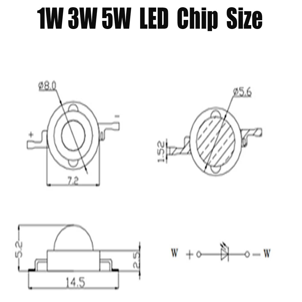 Высокомощный светодиодный чип 3 Вт 380-840nm 600-700Ma DC 3 Вт 3,2-3,4 в 45x45mil Epistar SMD COB светильник из бисера Полный спектр светильник для выращивания