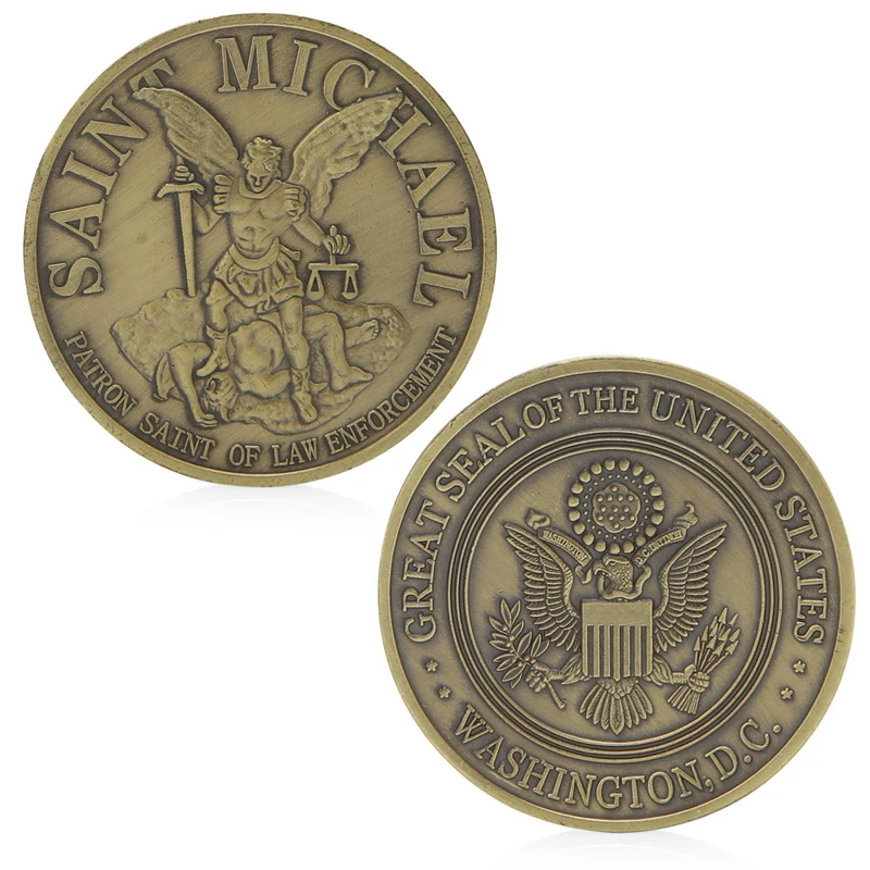 

Washington Saint Michael Commemorative Challenge Coins Collection significant Gift
