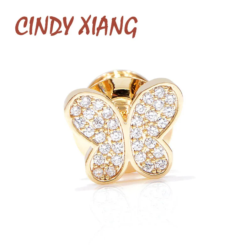 

CINDY XIANG 2 Colors choose cubic zircon butterfly collar brooches for women copper jewelry insect fashion brooch pin suit gift