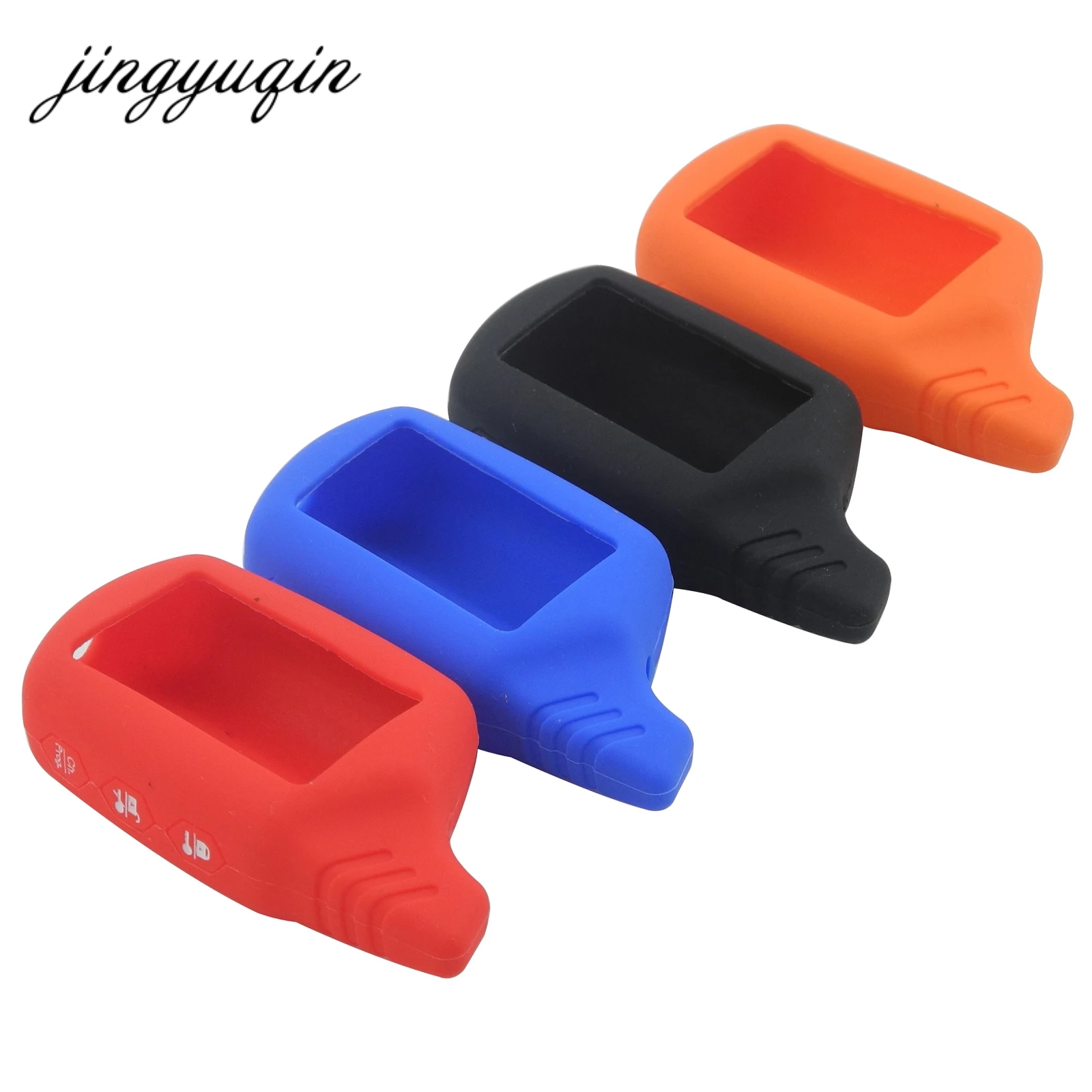 

jingyuqin Key Cover B9/B6 Silicone Case for Starline B91/B61/A91/A61 KGB FX-5 Jaguar ez-one LCD Keychain Car Remote 2 Way Alarm