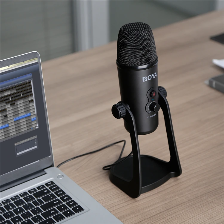 BOYA BY-PM700 USB Condenser Microphone with Flexible Polar Pattern for Windows and Mac Computer Recording Interview Conference