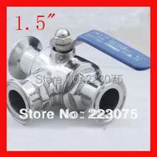 Новое поступление 1," SS304 нержавеющая сталь T/L порт Три путь зажим руководство быстро установить шаровой клапан трубки установка Homebrewing& Beer