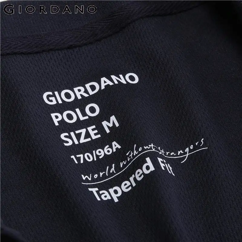 Giordano быстросохнущая футболка Polо с короткими рукавами выполнена в нескольких