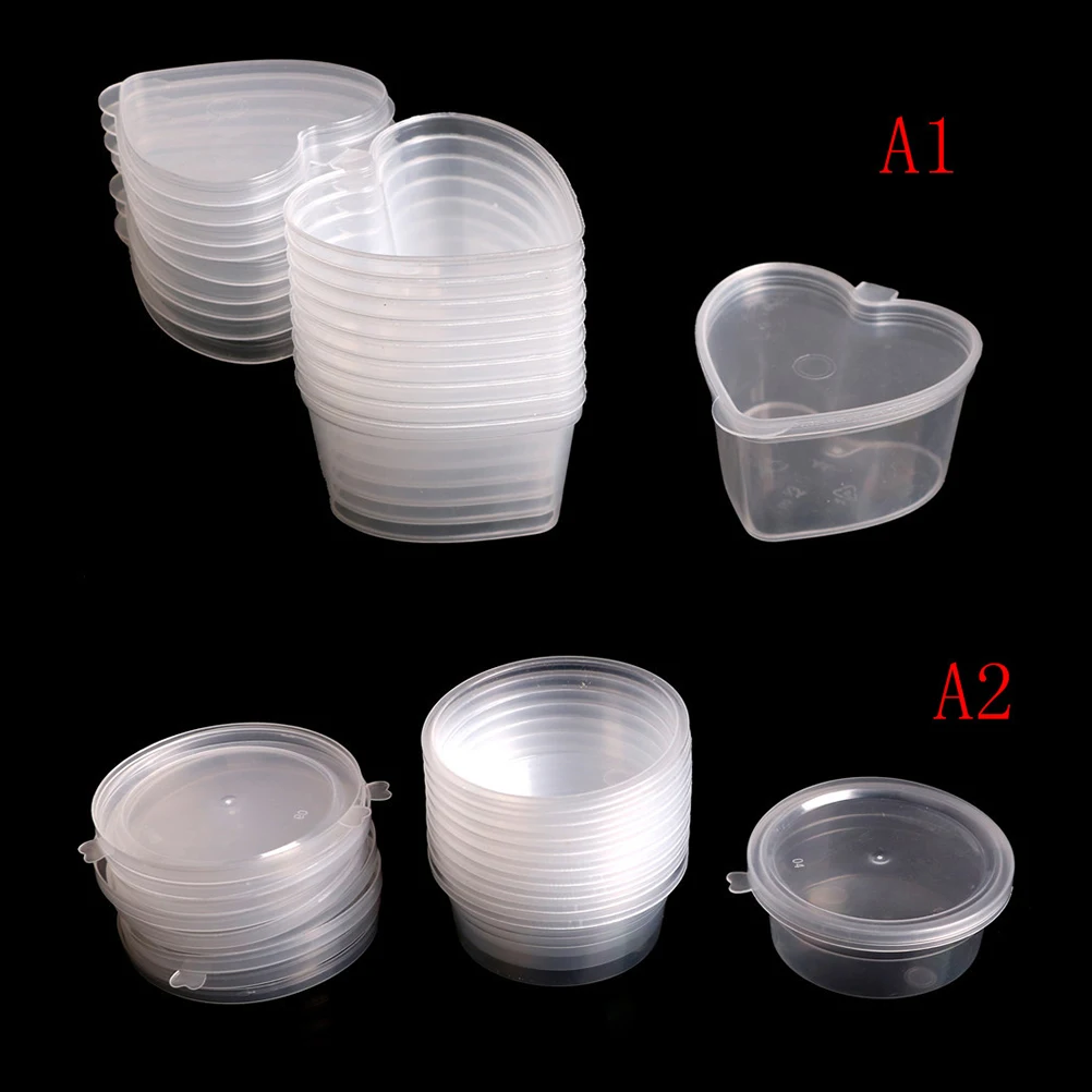 

25ml /30ml Slime Storage 10pcs/lot Plastic Color Plasticine Clear Containers Glue Putty Foam Ball Storage Boxes