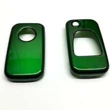 Треугольная клавиатура дистанционный флип ключ защитный чехол глянцевый металлический зеленый цвет для Mercedes Benz
