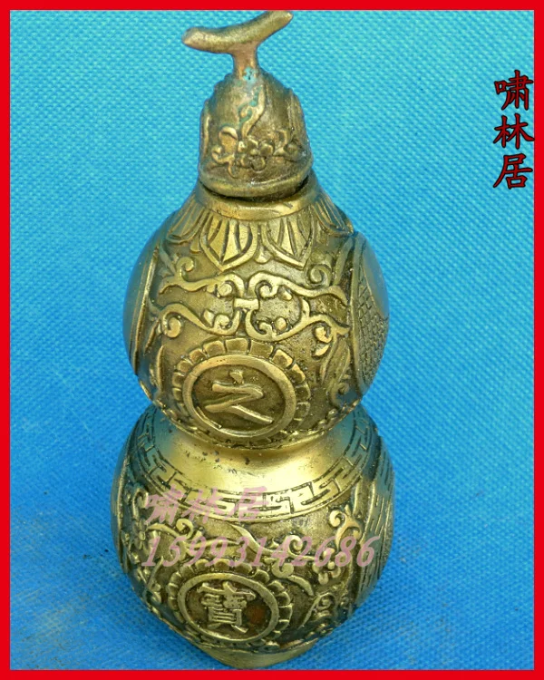 

Creative furnishings Bronze crafts decoration copper gourd apotropaic copper gourd Small