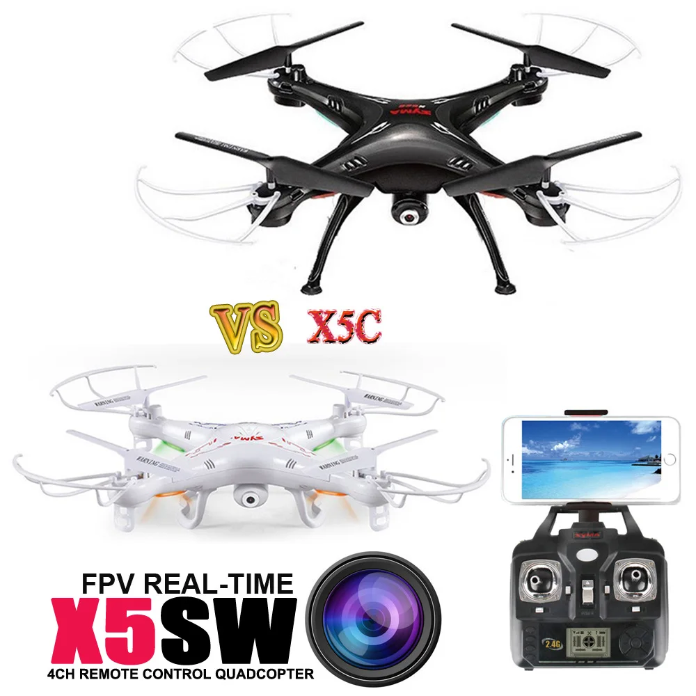 

SYMA X5SW -1 WIFI Drone With FPV Camera Headless Real Time X5C -1 RC Quadcopter Helicopter With Batteries