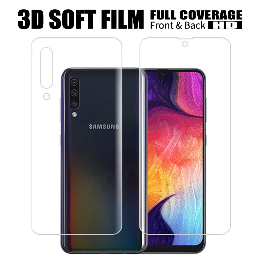 

Front Back 3D Full Cover Screen Protector Hydrogel Film For Samsung Galaxy A50 A30 M20 S10E S10 Note 10 Plus Soft Clear TPU Film