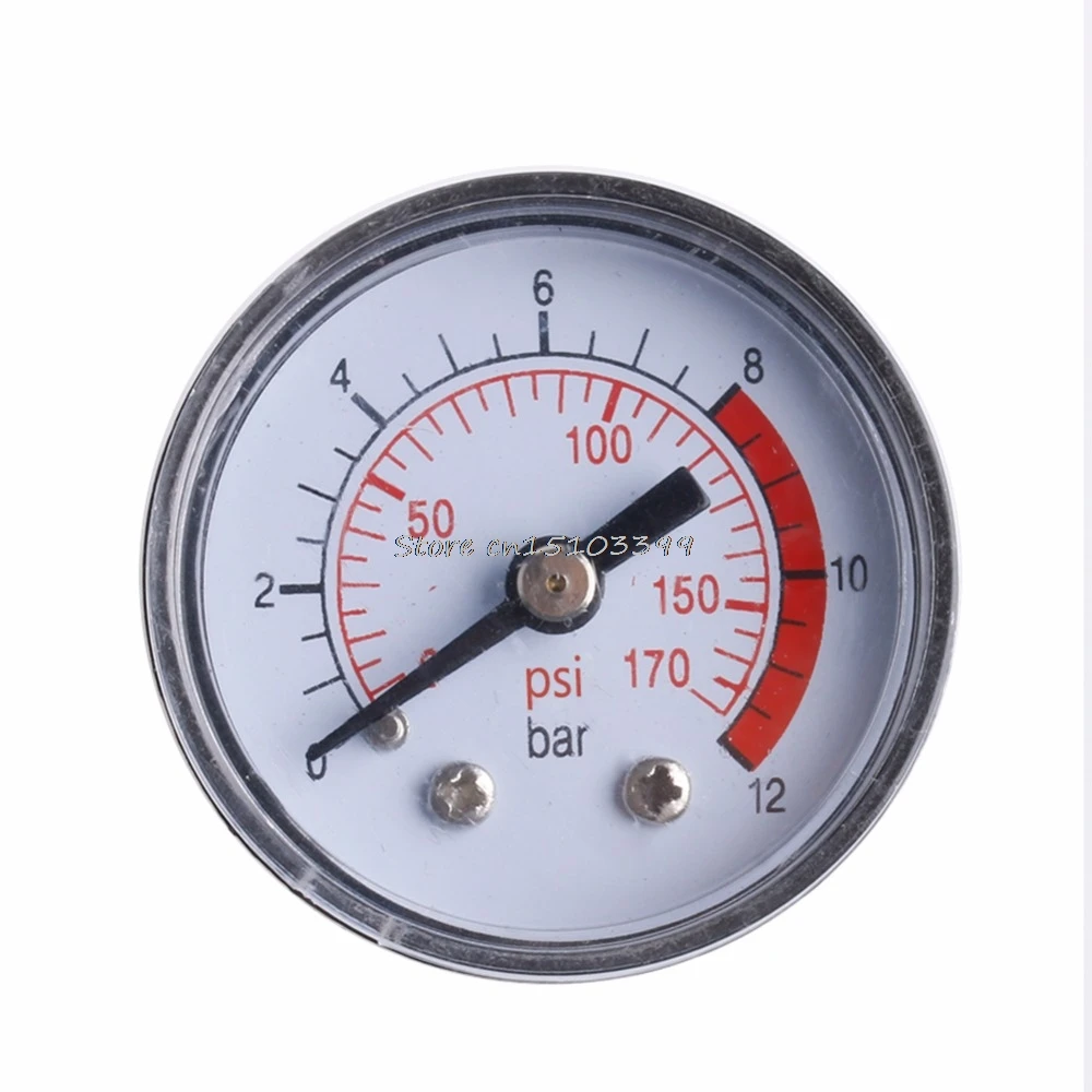 

New 0-12Bar / 0-170PSI Air Compressor Pneumatic Hydraulic Fluid Pressure Gauge Drop Ship