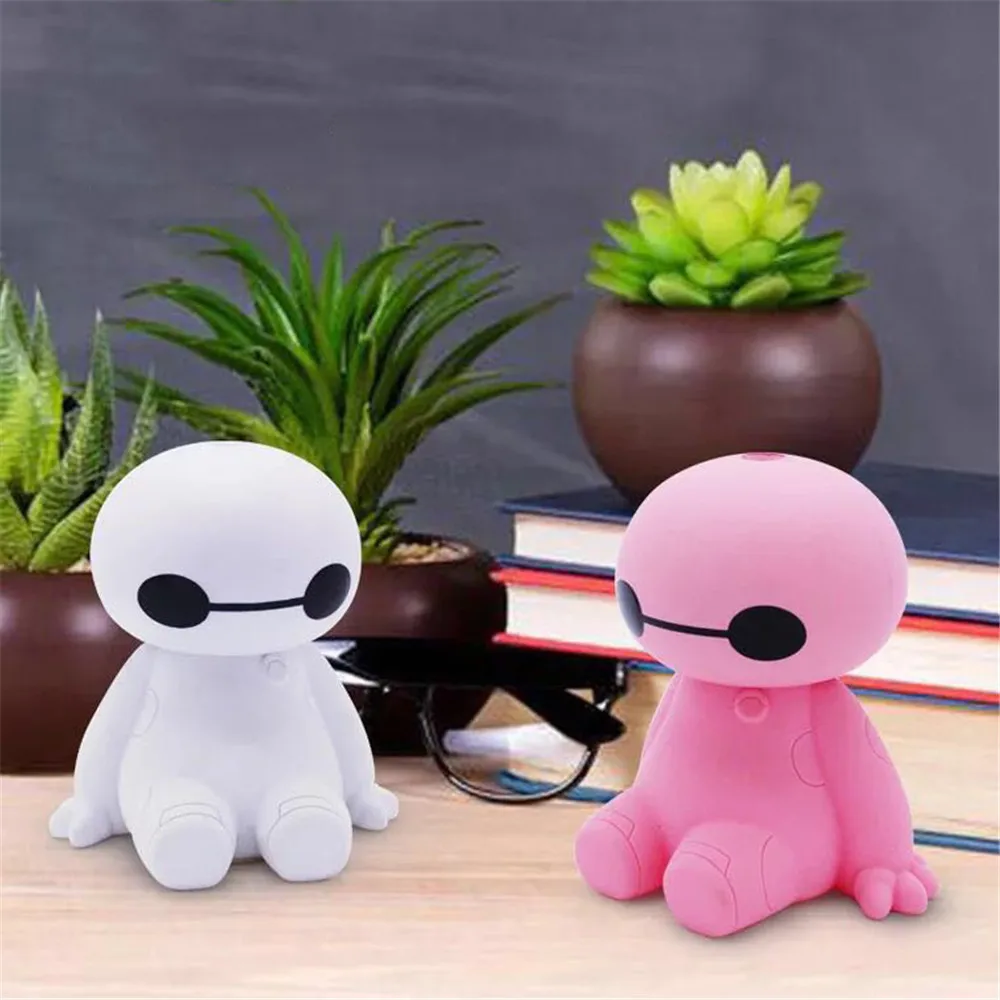 

3 Colors Baymax Car Atomizing Humidifier Small Desktop USB Humidify Gift Home Office Universal Mini Humidifier Aromatherapy