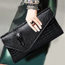 Модная женская сумка-клатч из искусственной кожи с узором «крокодиловая кожа», Женская вечерняя сумка-конверт, женские клатчи, сумочка, женская сумочка