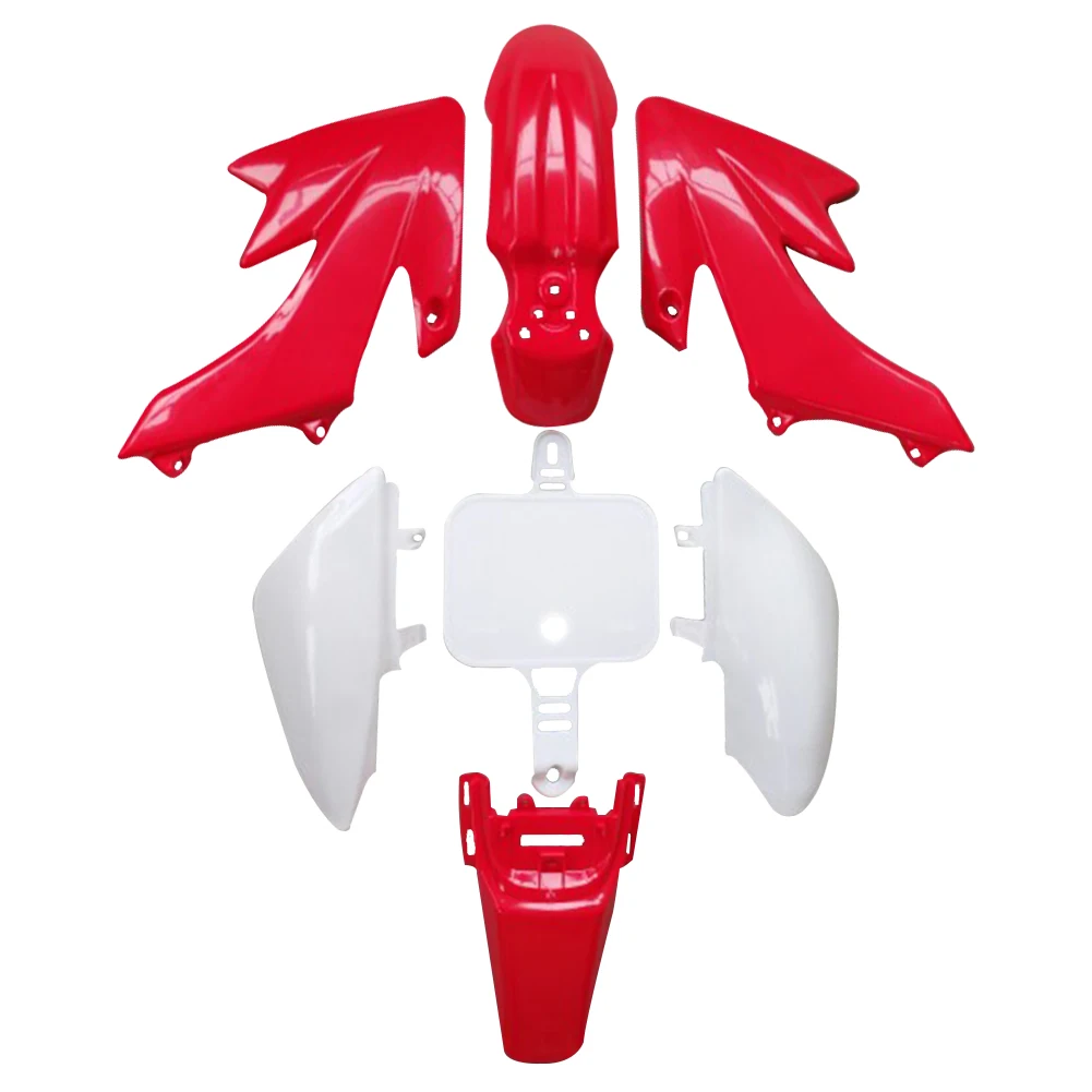 

VODOOL Plastic Red and White Fairing Body Cover for Honda CRF XR 50 CRF 125cc SSR PRO Pit Dirt Bike High Quality Car-Styling