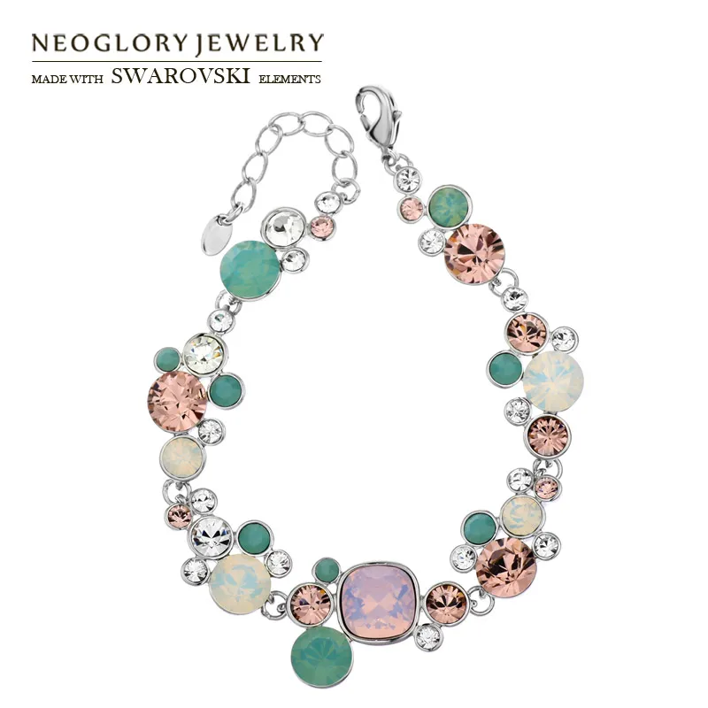 

Neoglory Crystal & Rhinestone Bracelet Trendy Colorful Design For Lady Elegant Bangle Embellished With Crystals From Swarovski