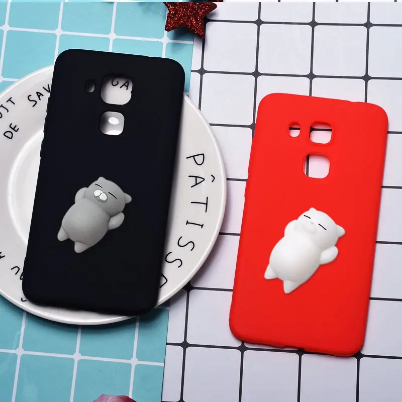 For Huawei Nova Plus Case Soft TPU Silicone Fundas Cover G9 Maimang 5 Cute 3D Squishy Cat Phone Cases |