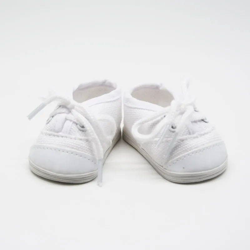 White Canvas Slip On Shoes made for 18/" American Girl Doll Clothes