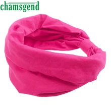 Новинка 7 цветов хлопковая эластичная спортивная повязка на голову Для женщин и девочек аксессуары для волос и головы Обёрточная бумага скрученный тюрбан Головные уборы лента для волос Dec12