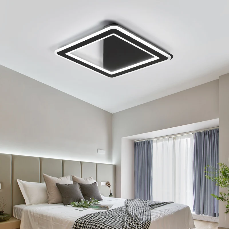 

Modern LED Ceiling Chandelier For Living Study Room Bedroom Black and White Nice brightness LED Ceiling Chandelier Fixtures