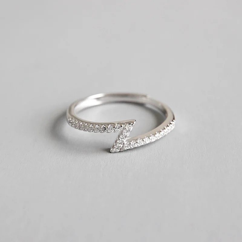 

100% Authentic 925 Sterling Silver Fine Jewelry Wave Waterwave CZ Stone AAAA+ Ring J54 WHOLESALE