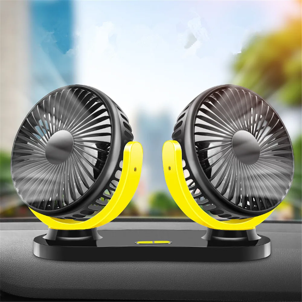 

Mini Electric Car Air Cooling Fan Air Conditioner 360 Degree Rotating 2 Gears Adjustable DC 12V car truck tent RV sleeper cab