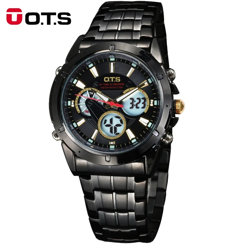 

Outdoor sports brand professional men TOS 30 meters waterproof LED lamp clock digital clock date military shoub