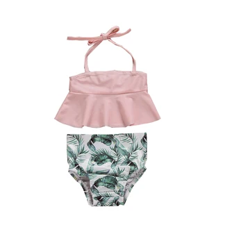 

Pudcoco 2019 Toddler Kids Baby Girls Flower Bikini Swimwear Swimsuit Bathing Beach 2pcs Set