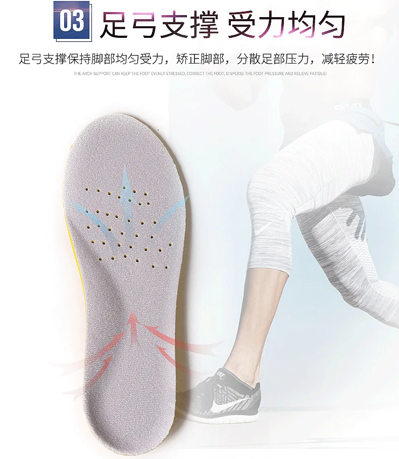 Высокое качество Уход за ногами новая ортопедическая Арка пены памяти облегчение боли обувь стельки вкладыши Спортивная амортизация