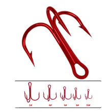 100 шт. с шайбой для 20 штук каждый Размеры 2/4/6/8/10# Тройной рыболовный крючок из высокоуглеродистой Сталь Высокое качество аксессуары рыболовный крючок