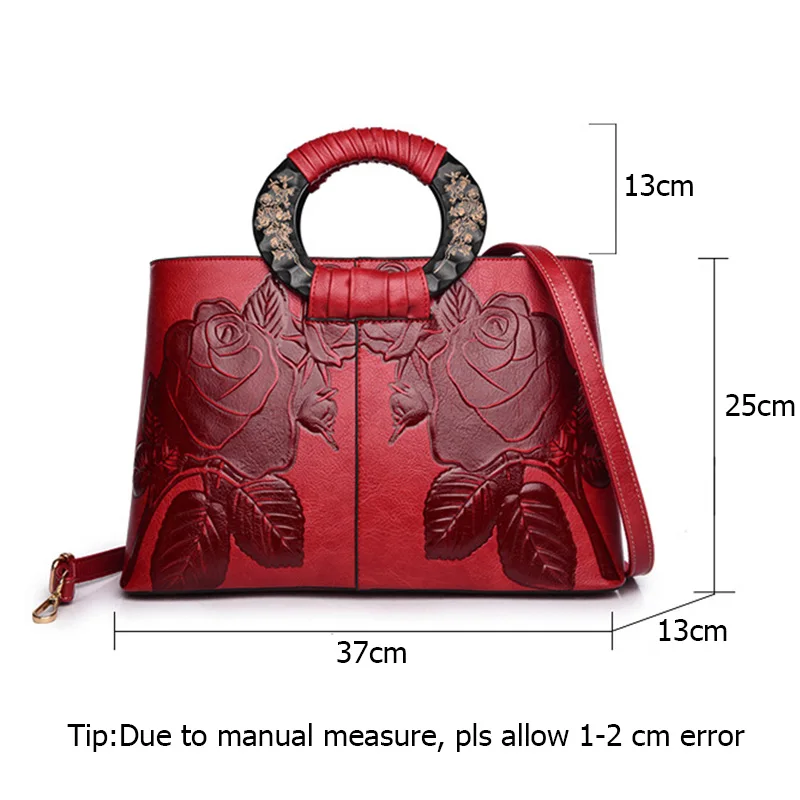 Women Printing Handbag Female Leather Messenger Shoulder Bags Ladies Travel Large Flower Crossbody Tote Top-Handle Purse SS7270 (13)