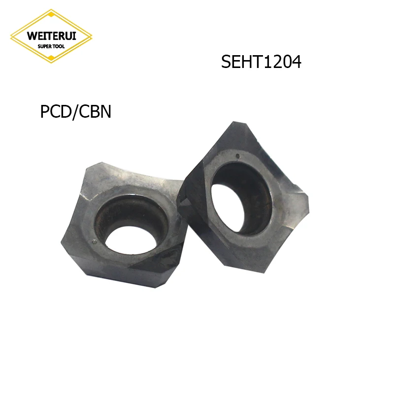 

2Pcs SEHT1204 SEHT 1204 PCD CBN Diamond Inserts Blade Grooving Turning Tool Lathe Tool For CNC