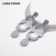 LUNA CHIAO новые дизайнерские оригинальные серьги из металлического сплава с цветным покрытием, 4 цвета