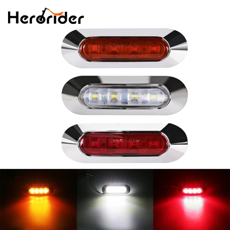 10Pcs Truck 10 30v LED Side Marker lights Clearance Lamp Warning Light