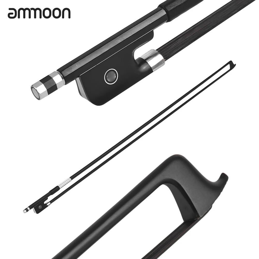 

ammoon 4/4 Full Szie Violin Bow Fiddle Bow Carbon Fiber Round Stick Ebony Frog Black Horsehair Well Balanced
