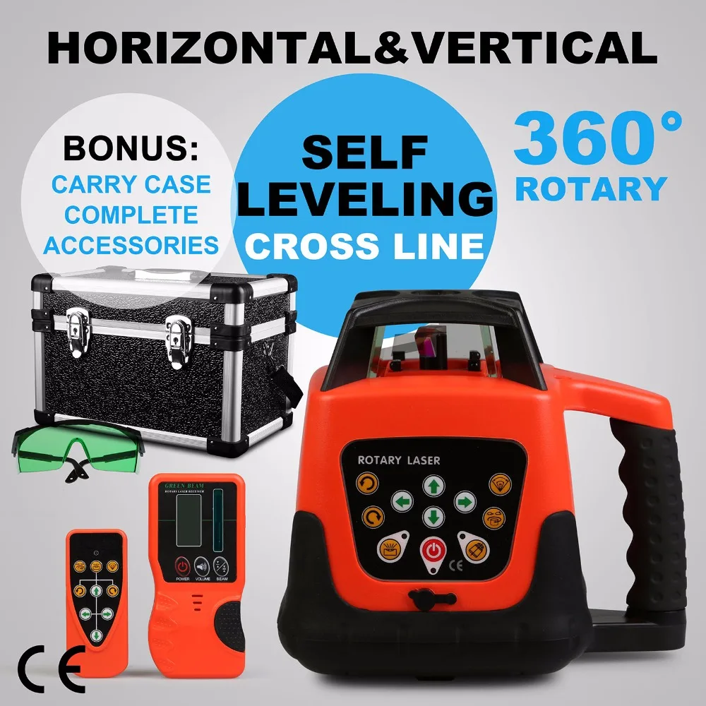 New Green Beam Auto Self Levelling Rotating Rotary Laser Level 500min
