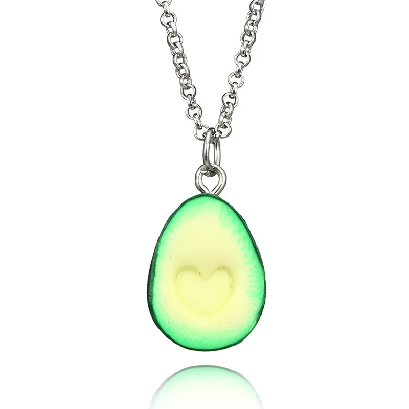 LASPERAL 201 зеленый кулон в виде ягоды ожерелье с авокадо сердце длинная Очаровательная цепочка ожерелье для женщин вечерние ювелирные изделия аксессуары
