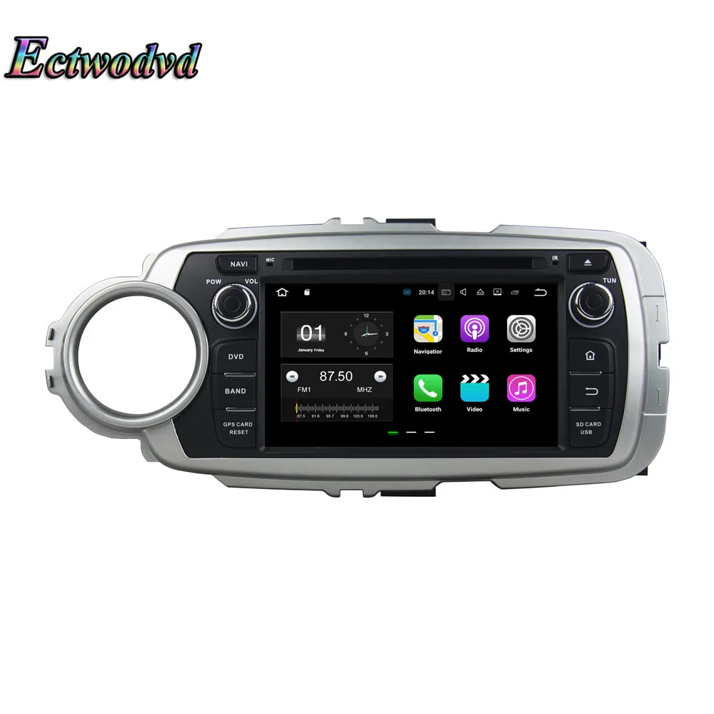 Excellent Ectwodvd Octa Core 4G RAM 64G ROM Android 9.0 Car Multimedia DVD Player GPS HeadUnit For Toyota Yaris 2012 2013 Left 13