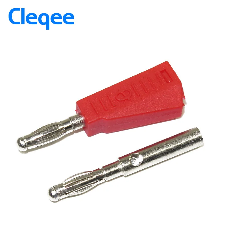 Cleqee P3002 10 шт. 4 мм Штабелируемый никелированный динамик разъем типа банан тестовый