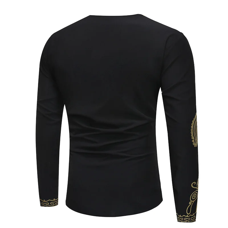 African Clothing Tee Shirt Homme 2020 Brand New African Dashiki Traditional Dashiki Maxi Man Shirt Men Long Sleeve T-shirt Male african pants
