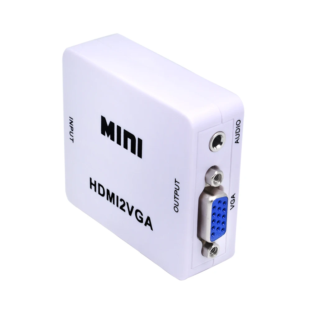 TISHRIC адаптер hdmi-vga конвертер HD 1080 P HDMI2VGA с аудио Мощность для PS3 DVD Xbox конвертер проектор