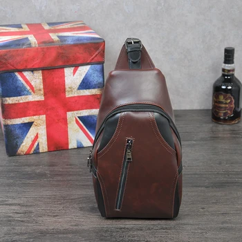 

1016 Men's Crossbody Bags Men's USB Chest Bag Front Bag Leisure Bag Leather Shoulder Bags Diagonal Package new Back Pack cafebag